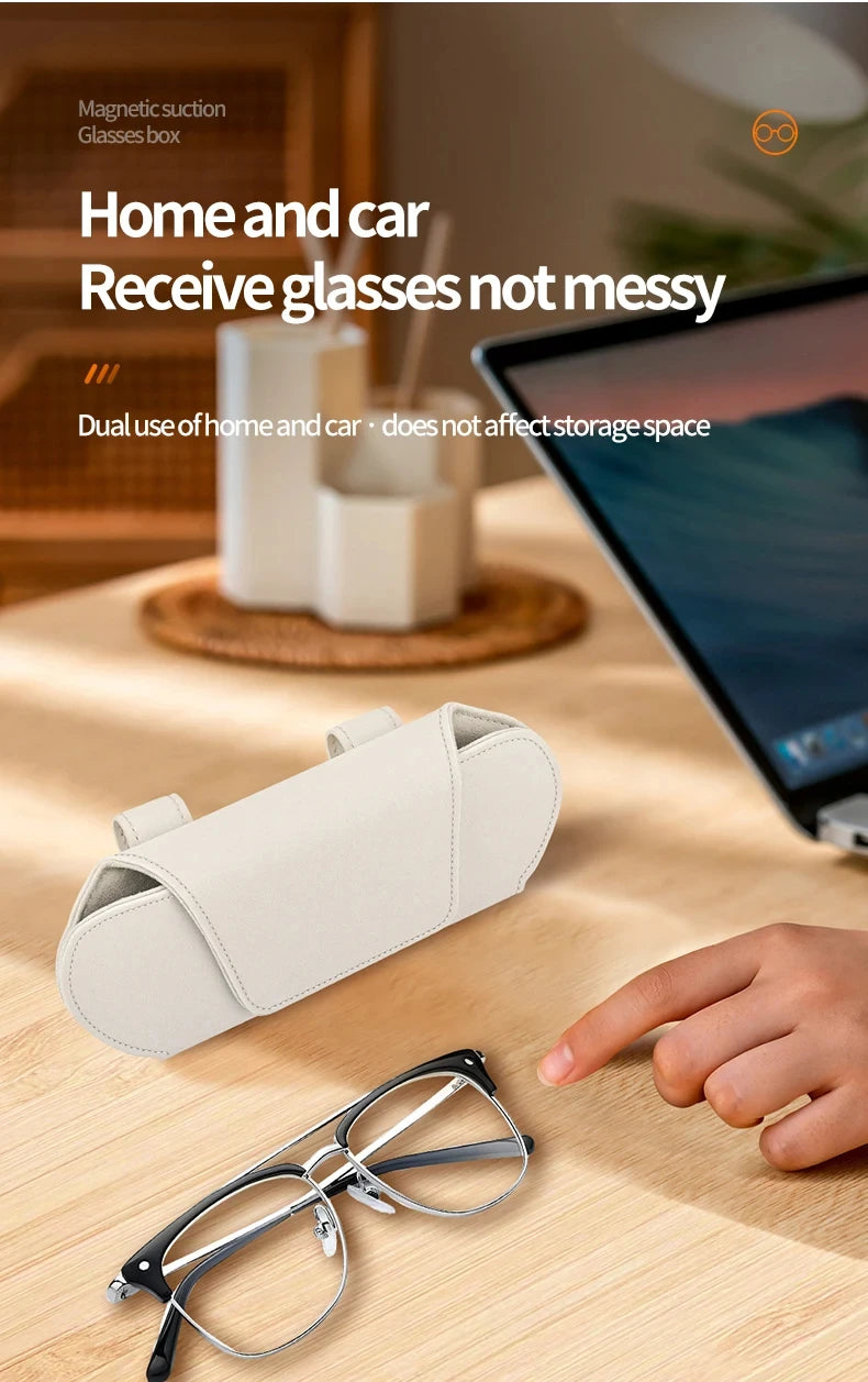 ✨ Magnetic Sun Visor Sunglasses Holder | Sleek Car Organizer